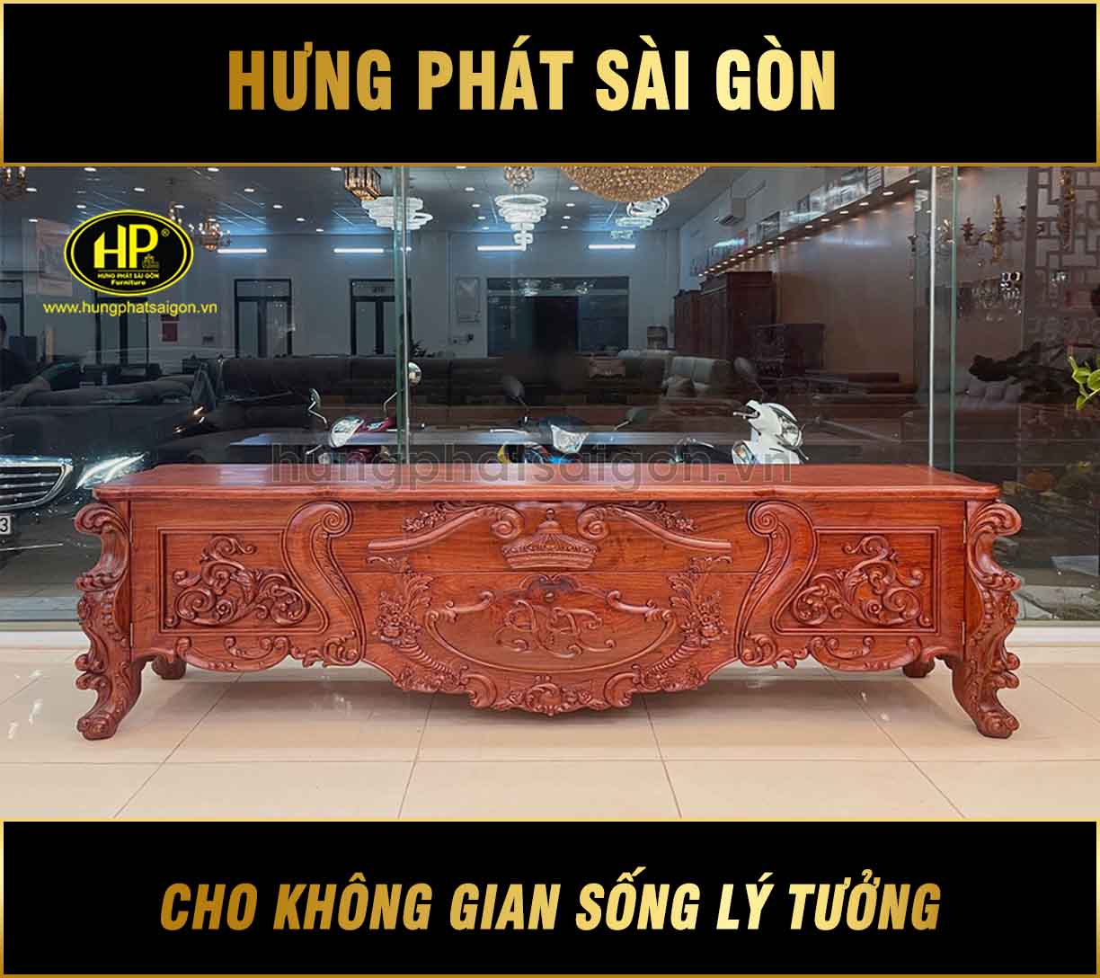 kệ tivi hoàng gia gỗ Hương TVH-01