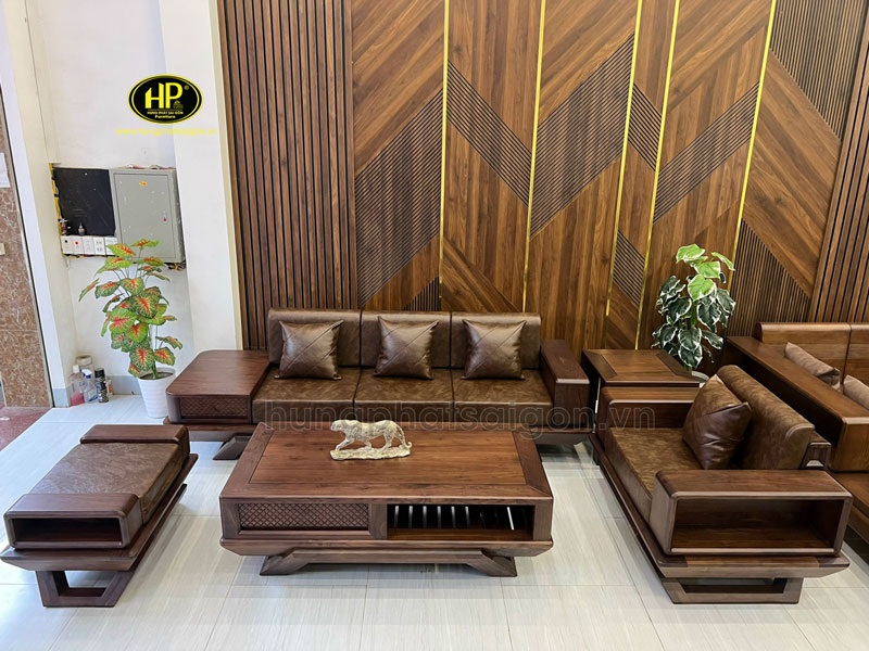 sô pha gỗ sồi văng