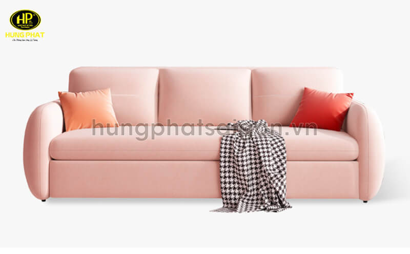 sofa giường màu hồng gk-615