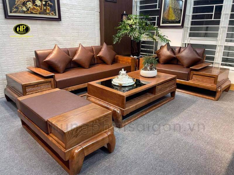sofa gỗ hương vàng