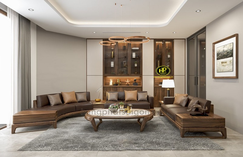 sofa gỗ sồi cao cấp hs-27