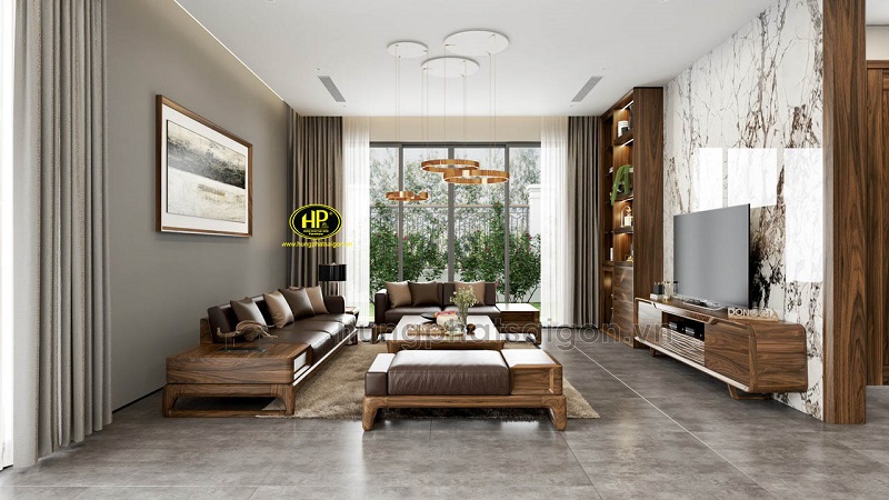 sofa gỗ sồi hiện đại hs-29