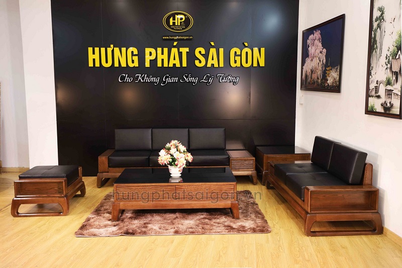 sopha gỗ sồi tự nhiên hs-19a