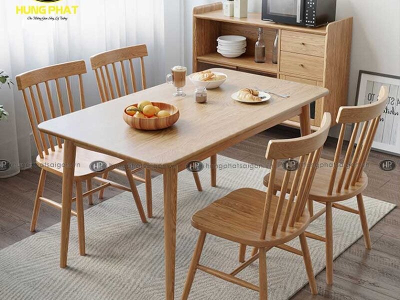 bàn ghế ăn 4 ghế hiện đại BA-28
