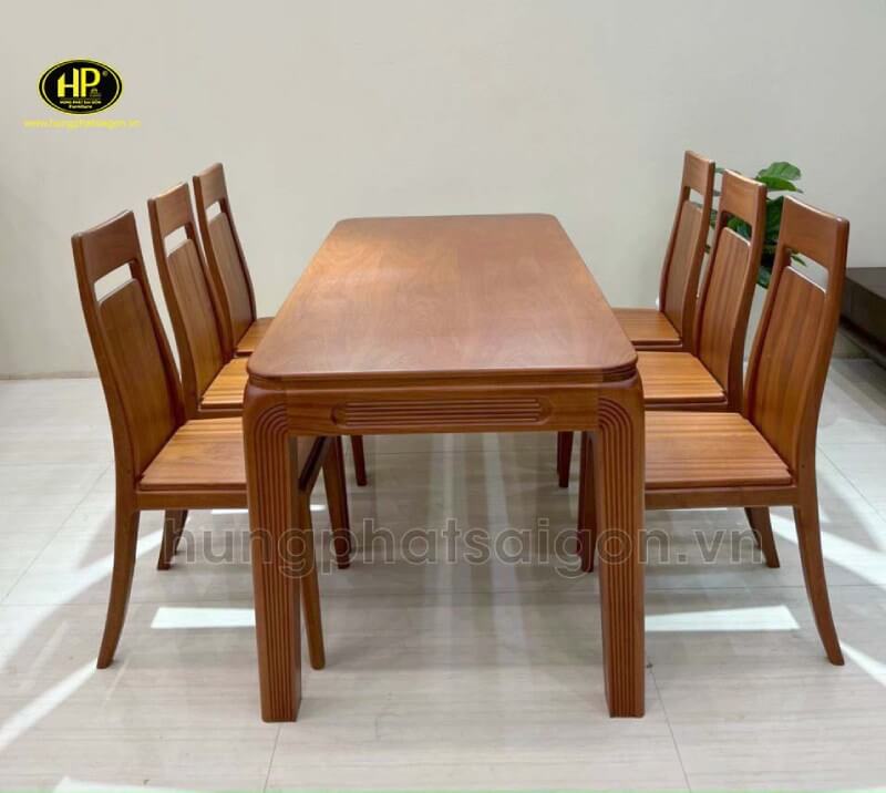 bàn ăn gỗ xoan dào TM-06