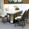 bộ bàn ăn ghép cạnh mặt đá hiện đại ba-25