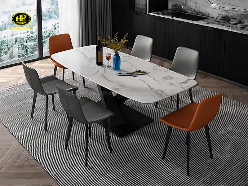 bộ bàn ăn hiện đại 6 ghế nk-cz607