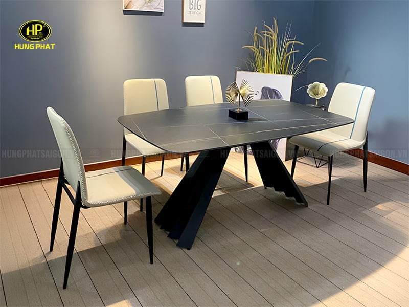 bộ bàn ăn mặt đá 6 ghế vp-114