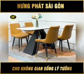 Bộ bàn ghế ăn mặt đá BA-13