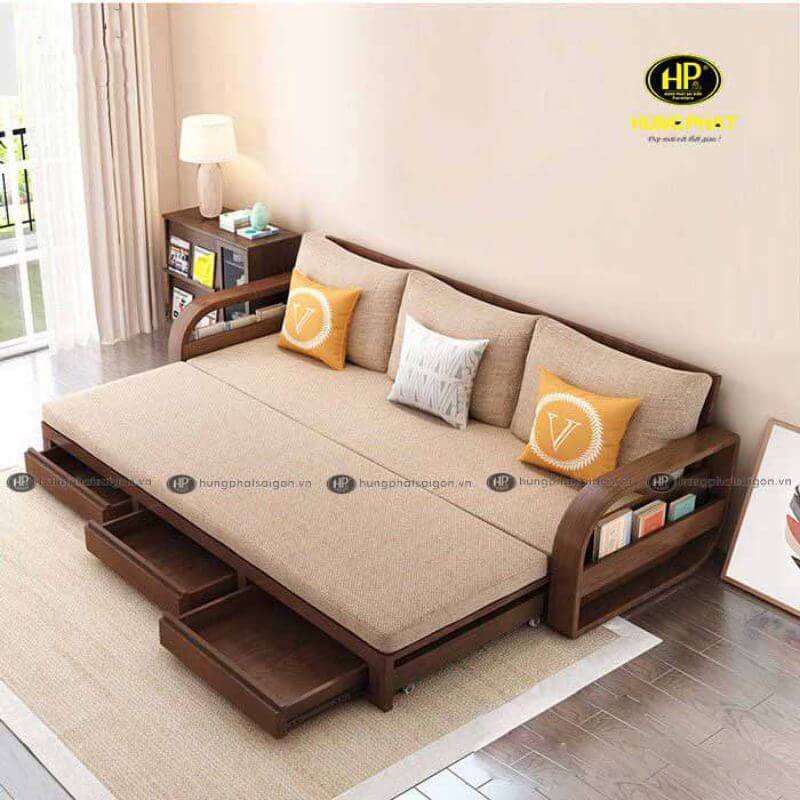 bộ sản phẩm sofa giường gỗ G-08