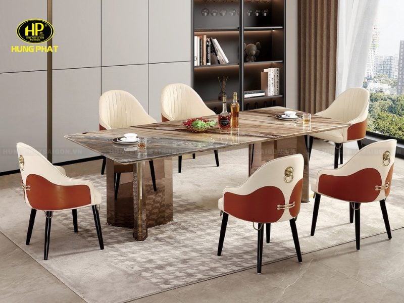 combo bàn ăn 6 ghế cao cấp nhập khẩu tp-240-19
