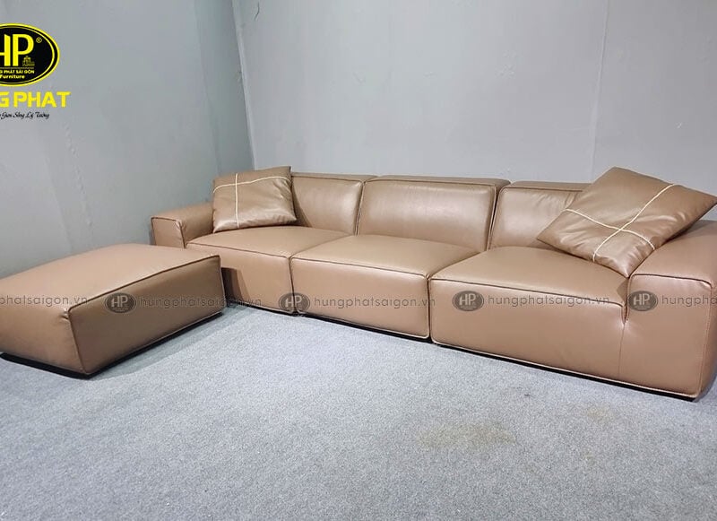 ghế sofa bọc da hiện đại phòng khách VN154