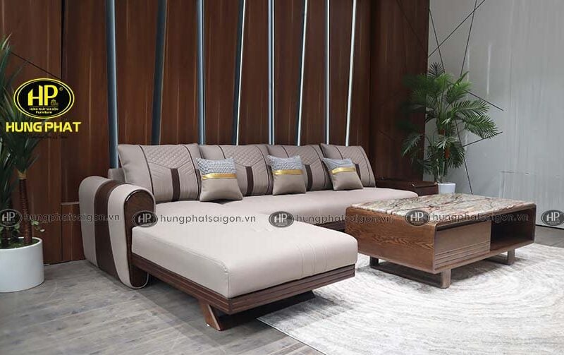 ghế sofa gỗ sồi góc L HS-886A