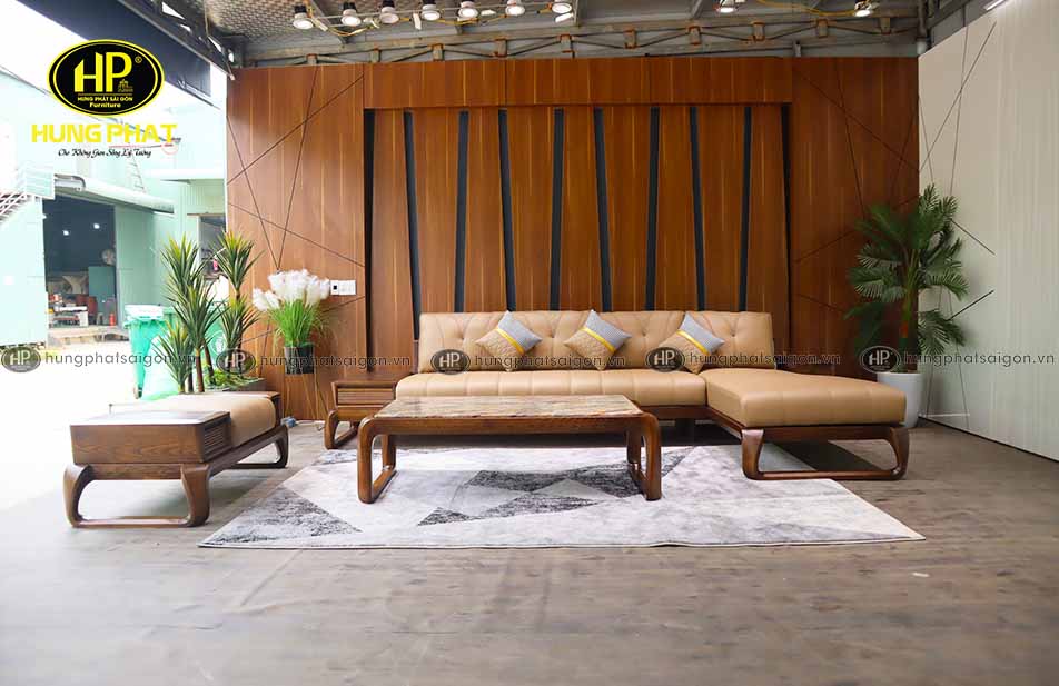 ghế sofa gỗ phòng khách hiện đại HS-995A