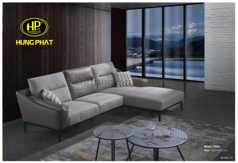 sofa cao cấp vải giả da C336