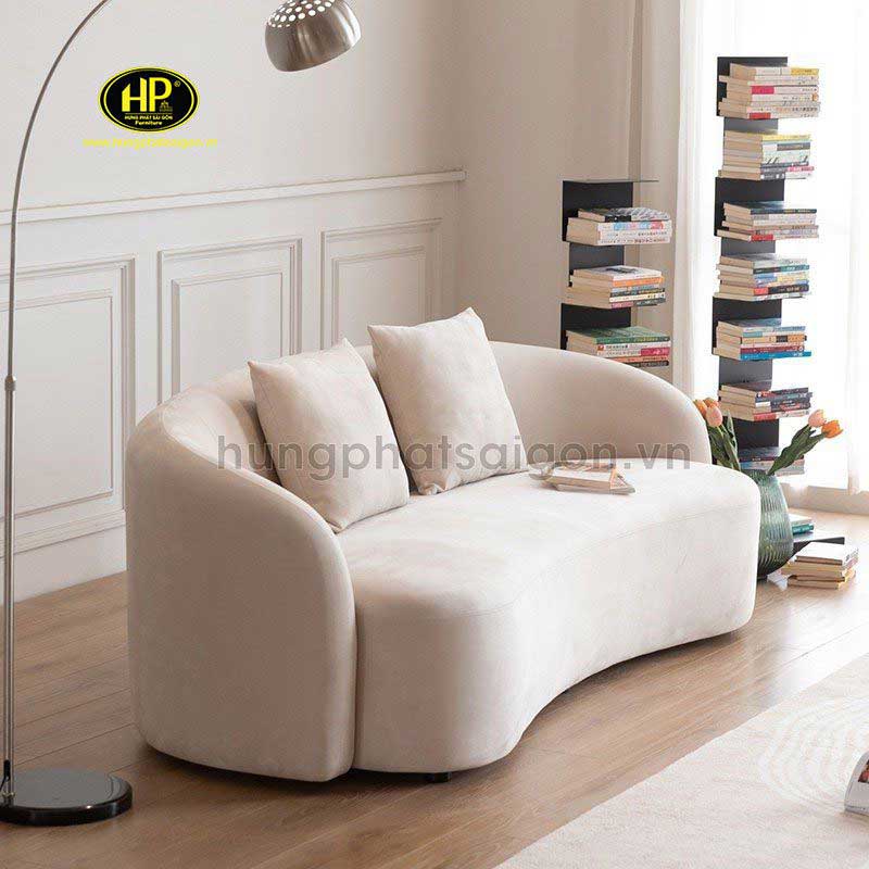 Sofa cong màu trắng