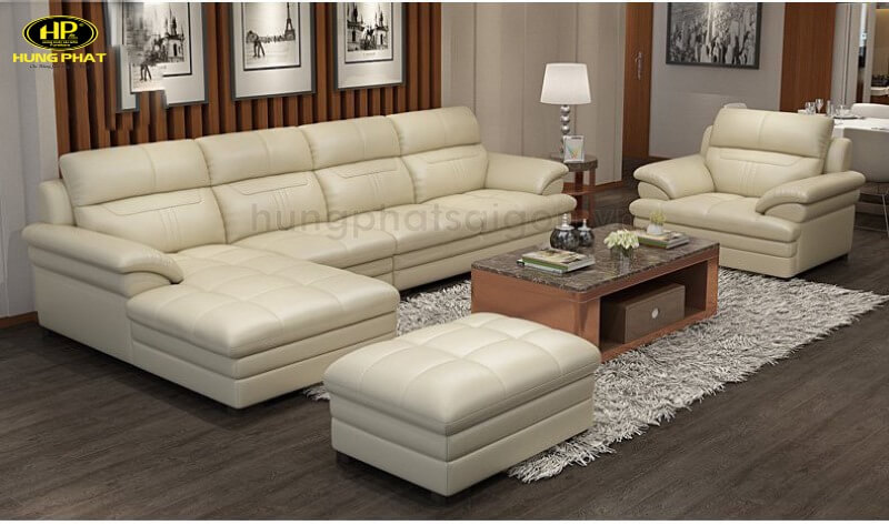 sofa da cao cấp không chân nhập khẩu hd57