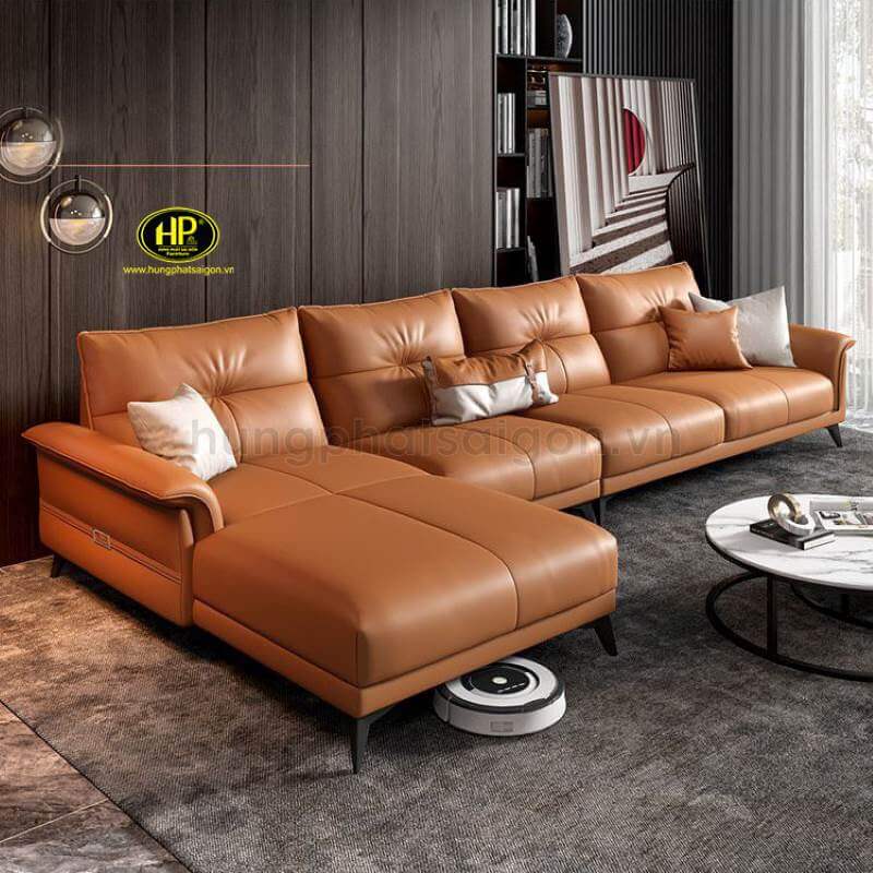 sofa da đơn giản cao cấp hd68