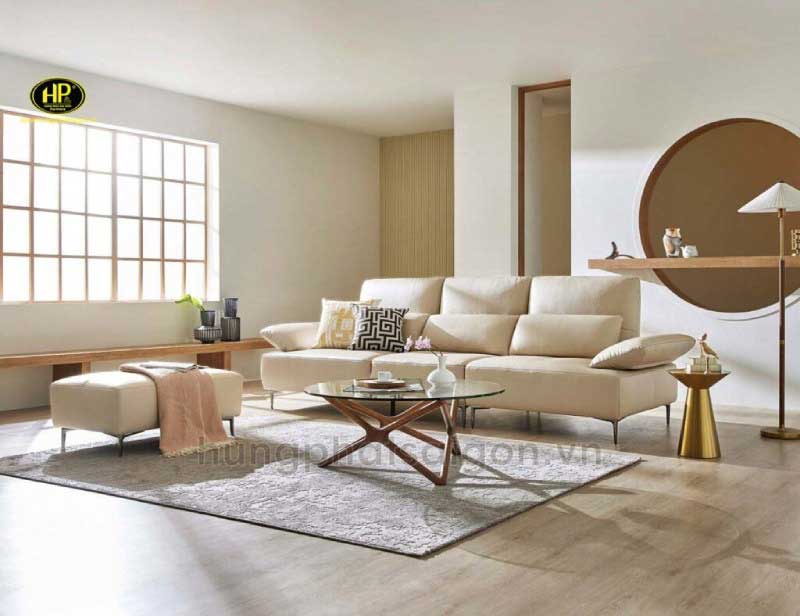 Sofa da Hàn Quốc màu trắng H-298