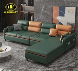 sofa da hiện đại góc L H-86