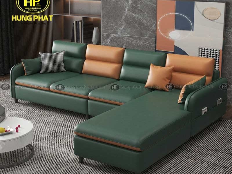 sofa da hiện đại góc L H-86