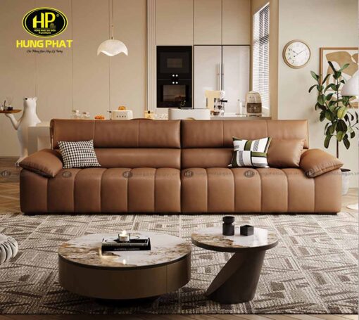 sofa da phòng khách hiện đại H-34