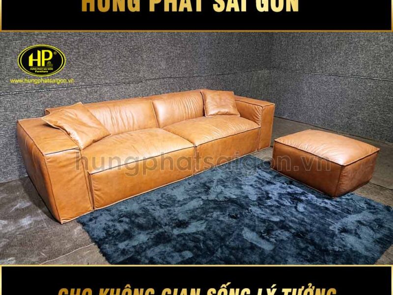 sofa da hiện đại bọc da H-44