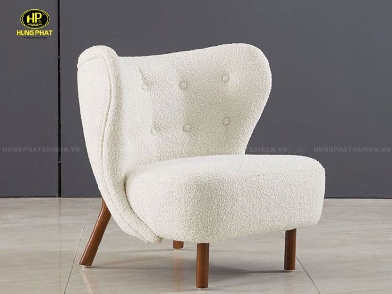sofa đơn màu trắng hiện đại dn-869