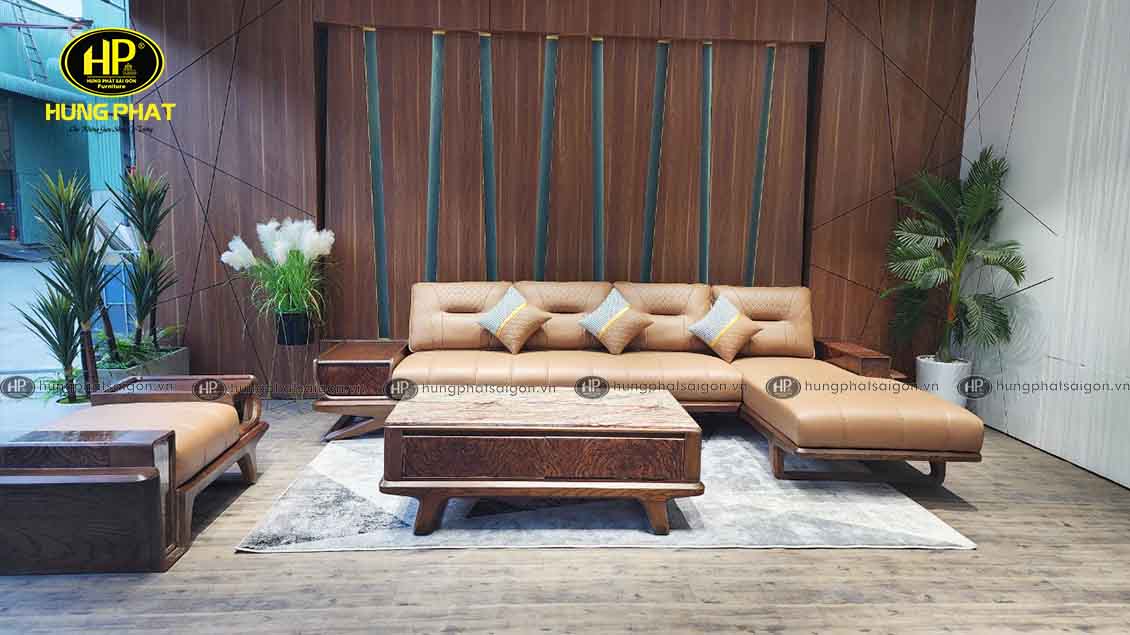 Sofa gỗ góc L HS-994A
