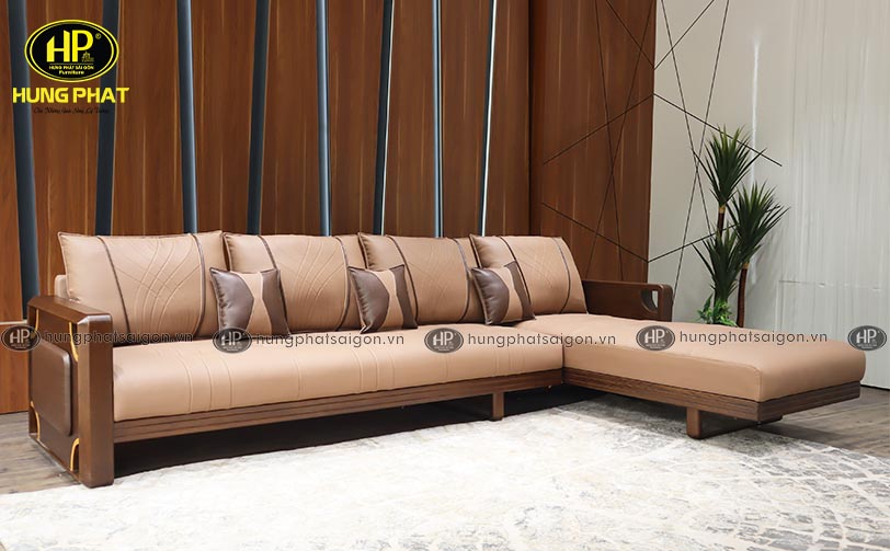 sofa gỗ góc L phòng khách H-885A