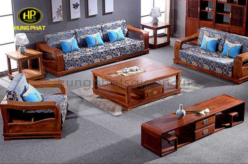 Sofa gỗ lim chữ u