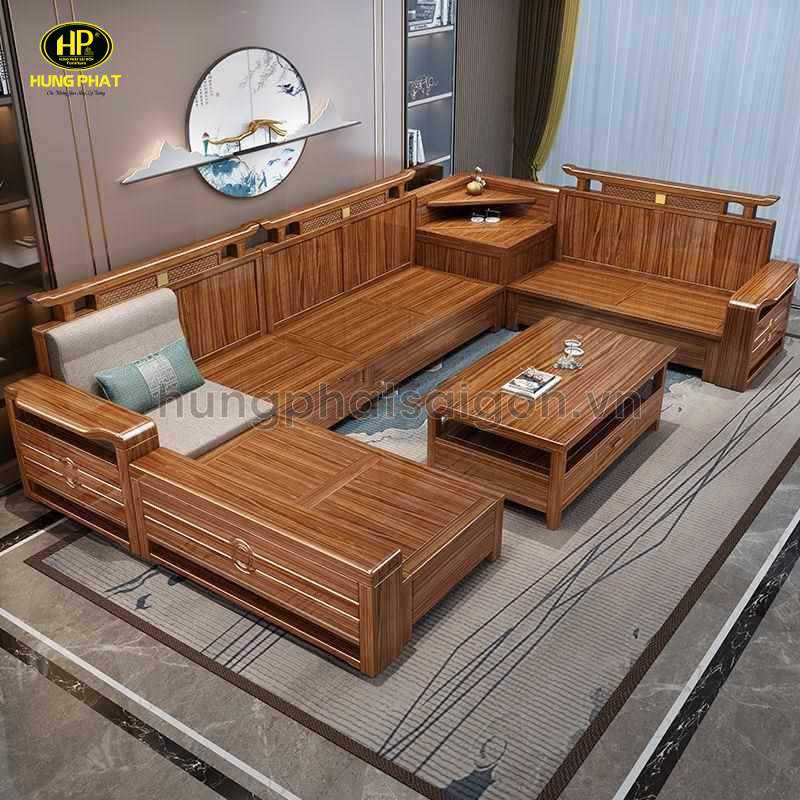 Sofa gỗ lim nguyên khối cao cấp