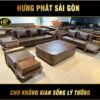 ghế sofa gỗ óc chó phòng khách HO-50