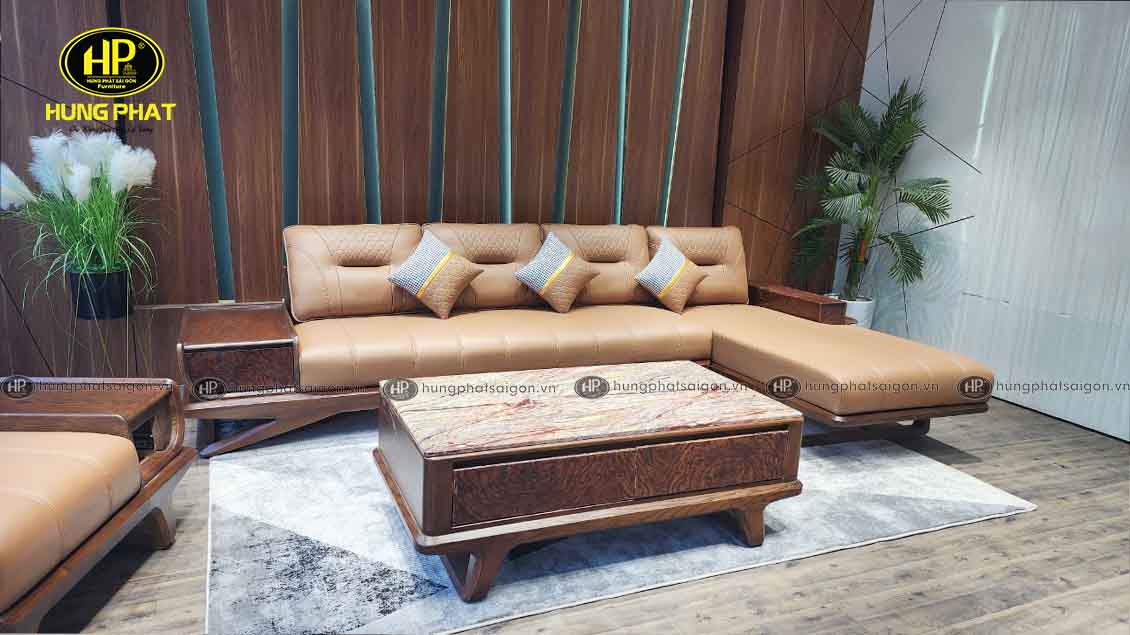 sofa gỗ sồi HS-994A