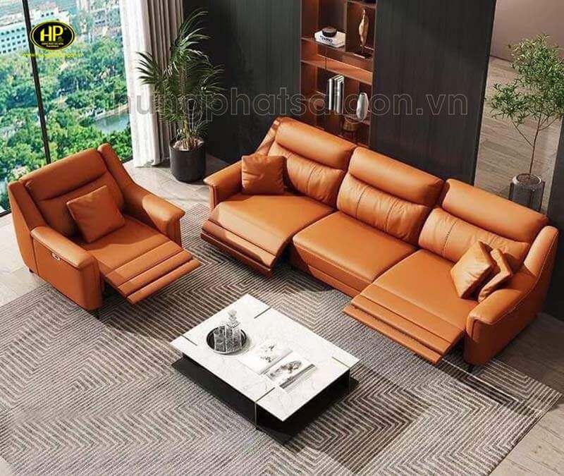 sofa không chân da bò tm003