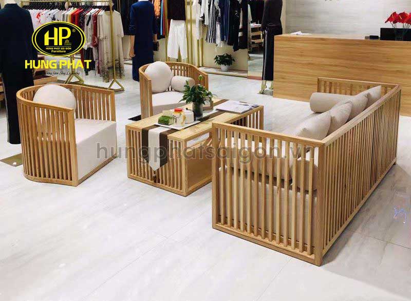 Sofa nan gỗ phong cách indochine