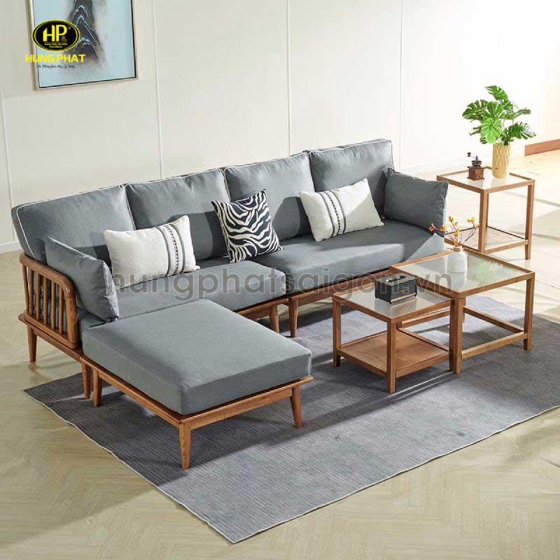 Sofa nan gỗ phong cách tối giản