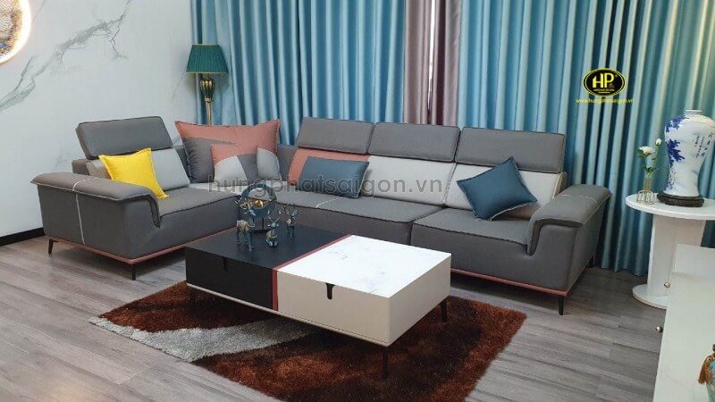 sofa nỉ phòng khách nhập khẩu H-6338