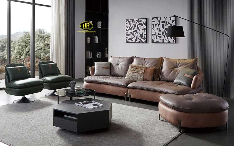 Sofa vải nỉ phong cách hiện đại