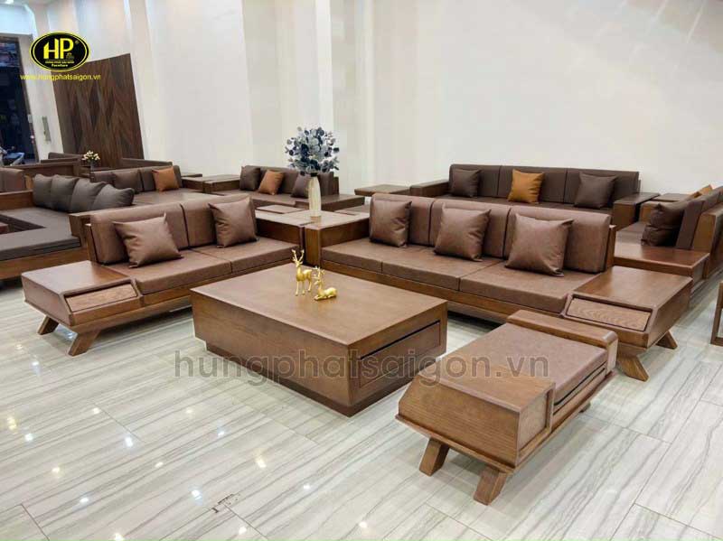 Sofa văng gỗ cao cấp hs-53