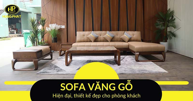 46 mẫu ghế sofa văng gỗ hiện đại, thiết kế đẹp cho phòng khách