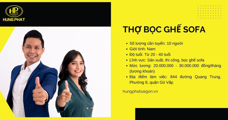 Thợ Bọc Ghế Sofa Có Tay Nghề Cao, Có Kinh Nghiệm