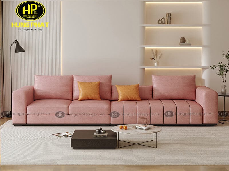 Sofa băng hàn quốc màu hồng HD-107