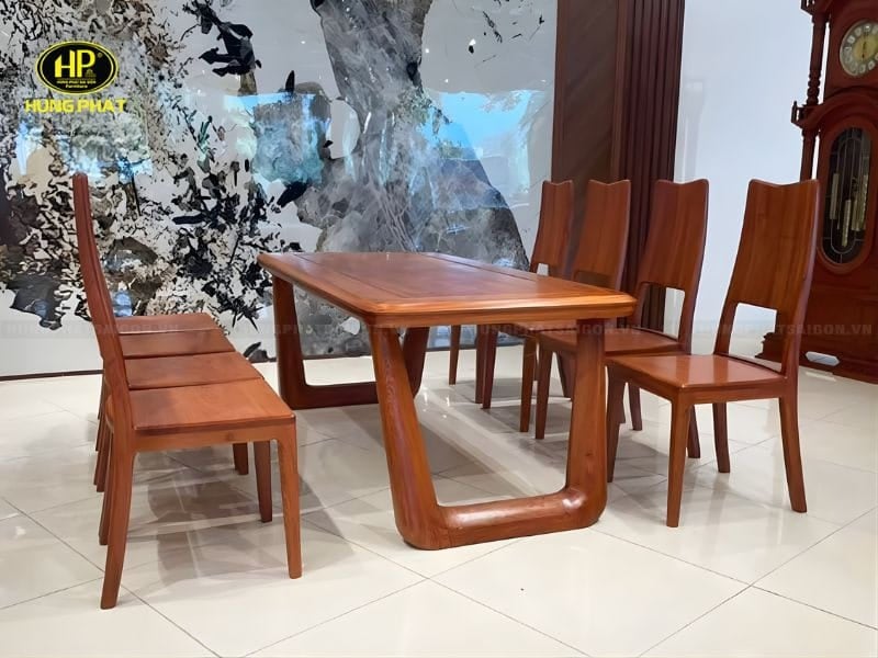 bàn ghế ăn gỗ hương đá bah-v8