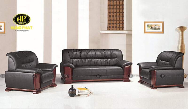 bộ ghế sofa da phòng khách H-30