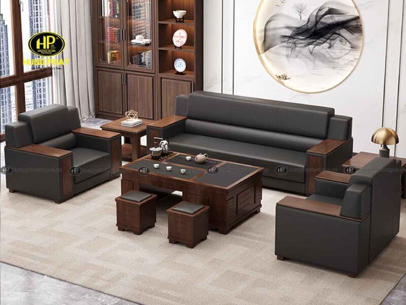 bộ sofa dạng văng phòng khách H-24