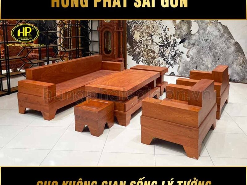 Bộ sofa đối gỗ hương DH-01