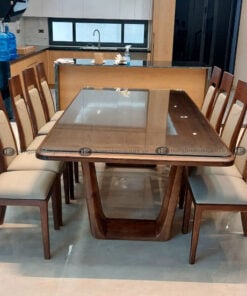 bộ bàn ghế ăn gỗ sồi phòng bếp TM-21