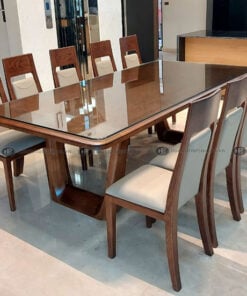 combo bàn ghế ăn gỗ sồi phòng bếp TM-21