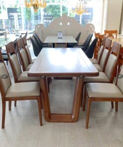 bộ bàn ghế ăn gỗ sồi phòng bếp TM-21